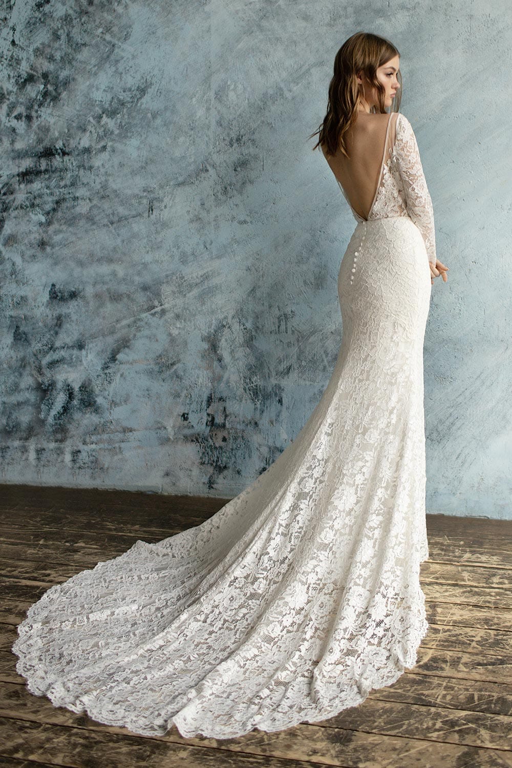 Fitted boho shop wedding dress