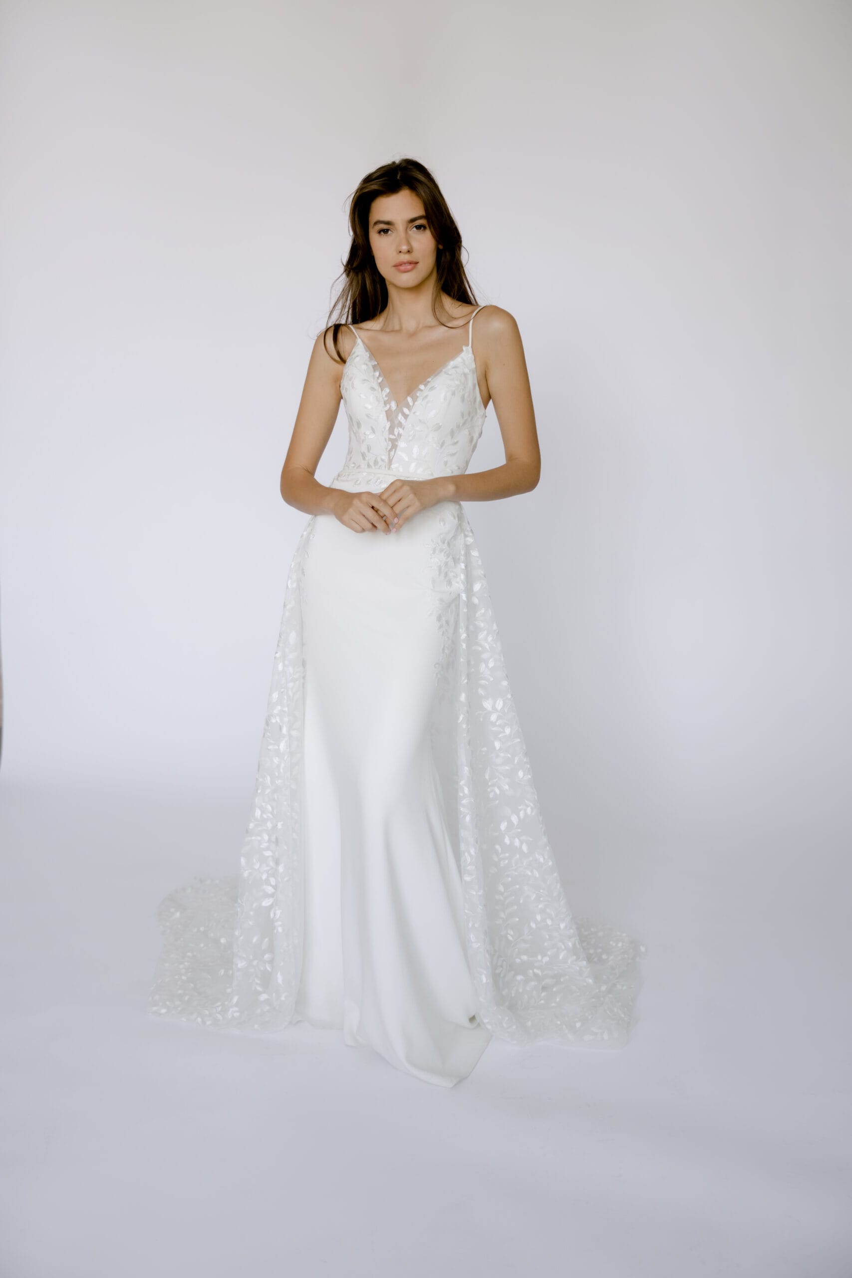 Modern Boho Wedding Dress With Removable Overskirt Bridal Shop