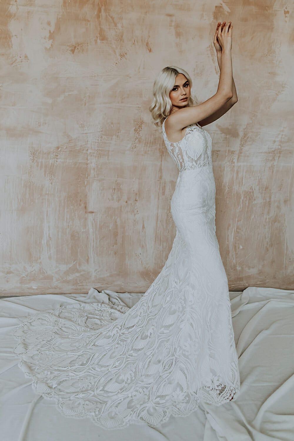 Modern Boho Wedding Dress With Removable Sleeves Bridal Shop London