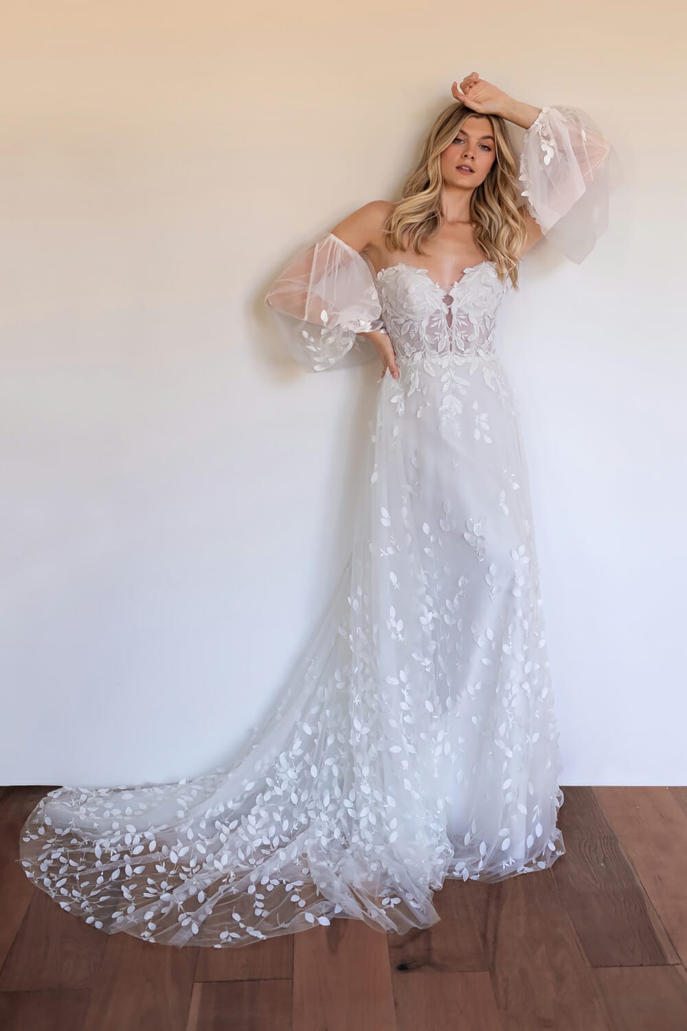Fairytale Ethereal Dream Elegant Modern Long Sleeve Wedding Dress