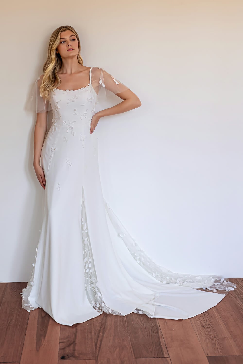 Petra square neck simple wedding dress Love Spell Design Bridal Shop Near Me Wedding Dress Shops London Wedding Dresses Lace Wedding Dress Lace Boho Wedding Dresses Boho Wedding Dress Boho Dress Wedding Wedding Dress Summer