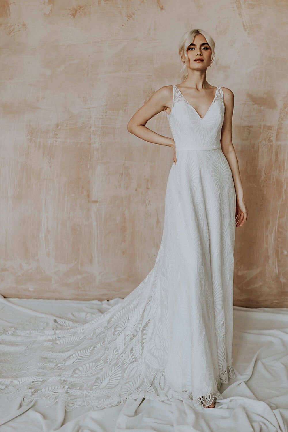 Margaret a-line short sleeve wedding dress Love Spell Design Bridal Shop Near Me Wedding Dress Shops London Wedding Dresses Lace Wedding Dress Lace Boho Wedding Dresses Boho Wedding Dress Boho Dress Wedding Dress Summer