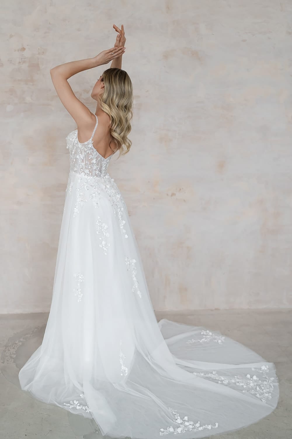 Alice UK30307 Wedding Dress V Neck Boho Wedding Dress Lace 7 Love Spell Design