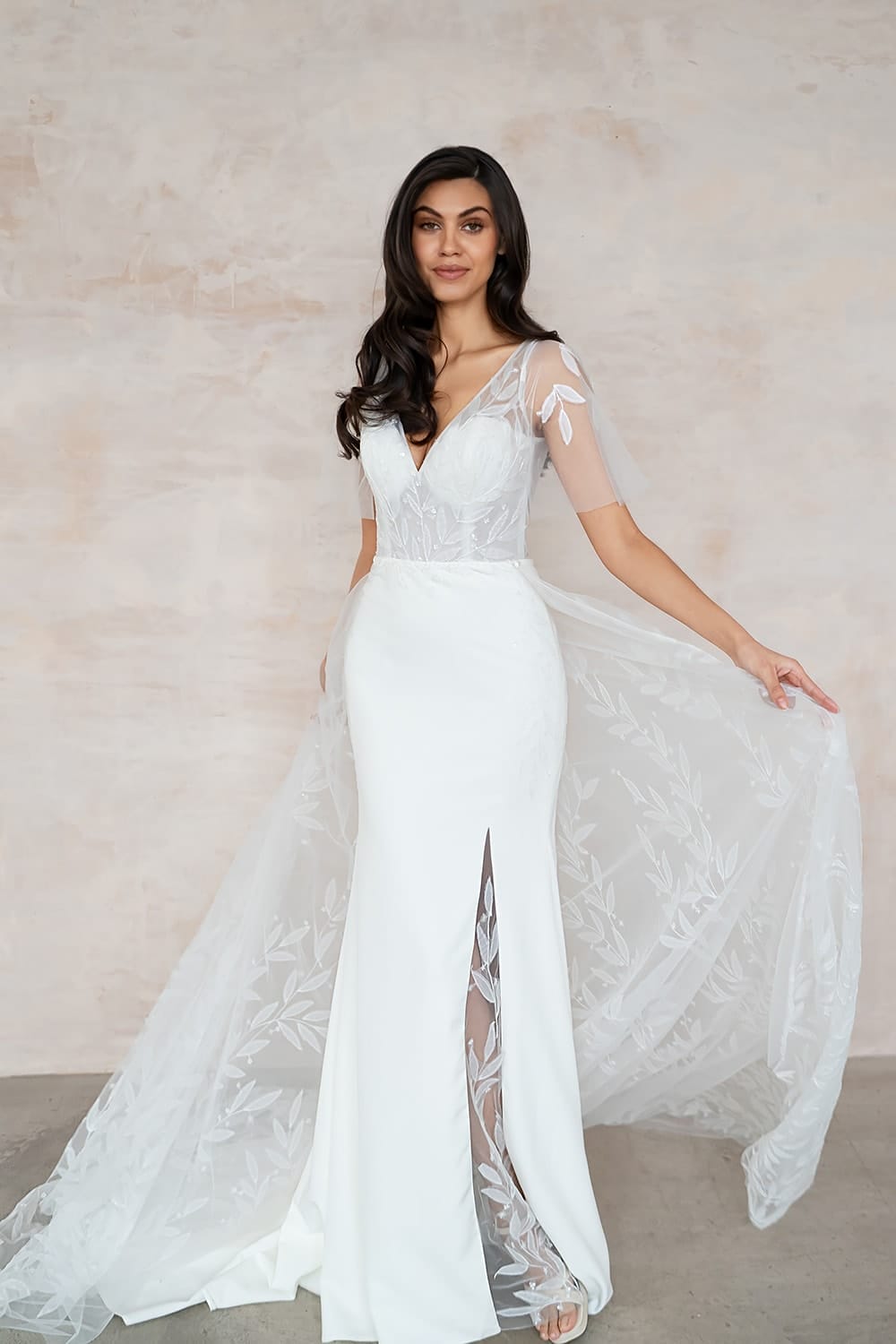 Franki UK30322 Wedding Dress Overskirt Boho Wedding Dresses London 3 Love Spell Design