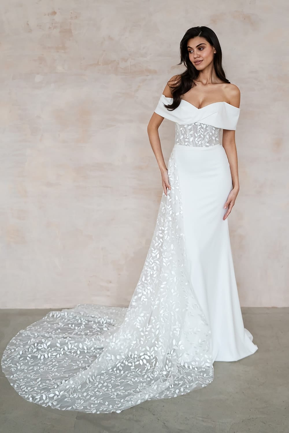 Imogen UK30178 Boho Wedding Dress Sleeves Wedding Dress Detachable Skirt 5 Love Spell Design