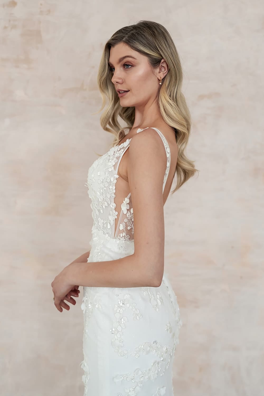 Luna UK30308 - Wedding Dress V-Neck Boho Wedding Dress Lace - 3 Love Spell Design Luna UK30308 Wedding Dress V Neck Boho Wedding Dress Lace 3 Love Spell Design