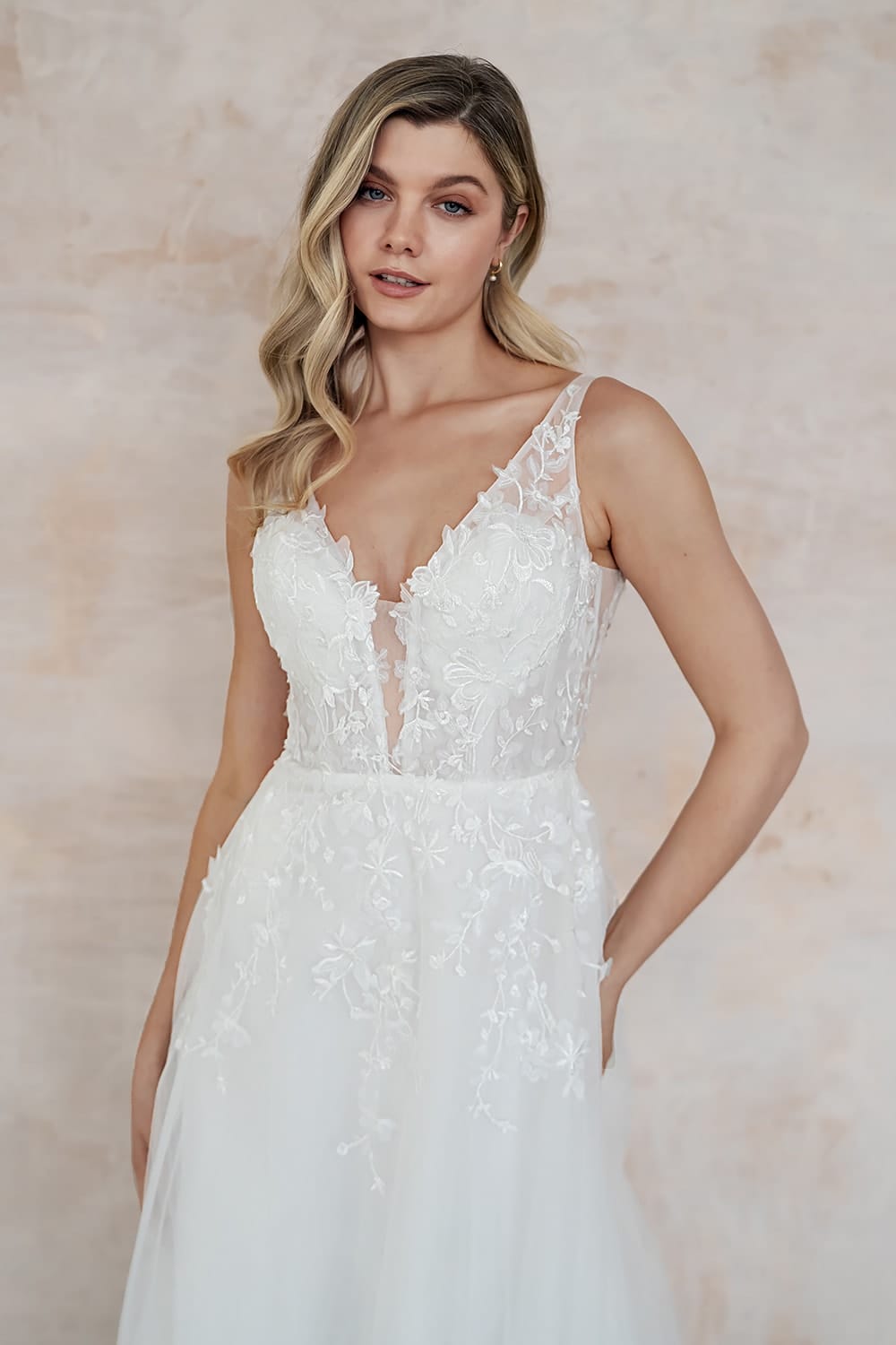 Olive UK30320 - Wedding Dress V-Neck Boho Wedding Dress Long Sleeve - 5 Love Spell Design Olive UK30320 Wedding Dress V Neck Boho Wedding Dress Long Sleeve 5 Love Spell Design