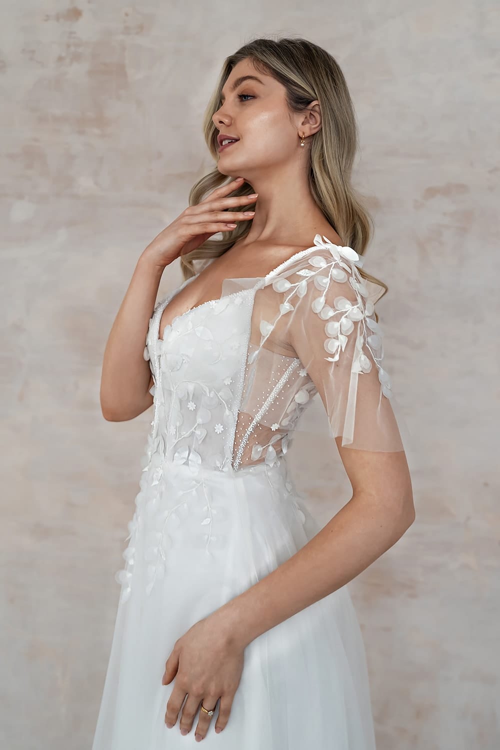 Perla UK30321 Wedding Dress Lace Boho Wedding Dresses 1 Love Spell Design