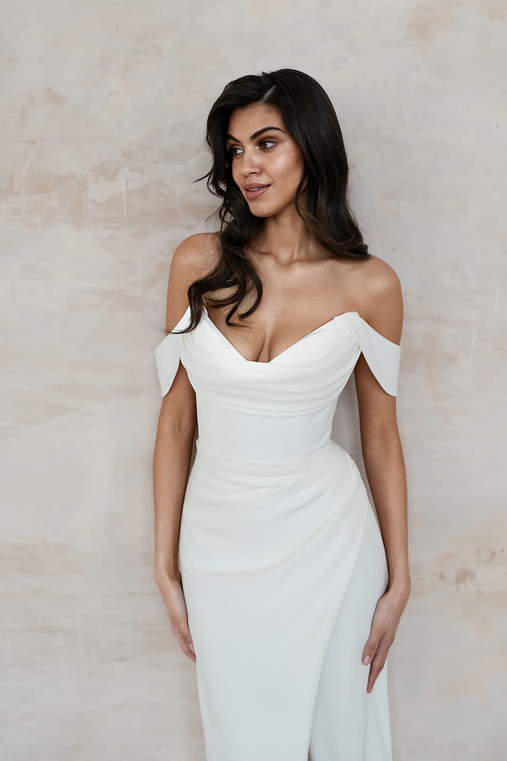 Sloane UK30313 Wedding Dress Off The Shoulder Wedding Dress Simple 5 Love Spell Design