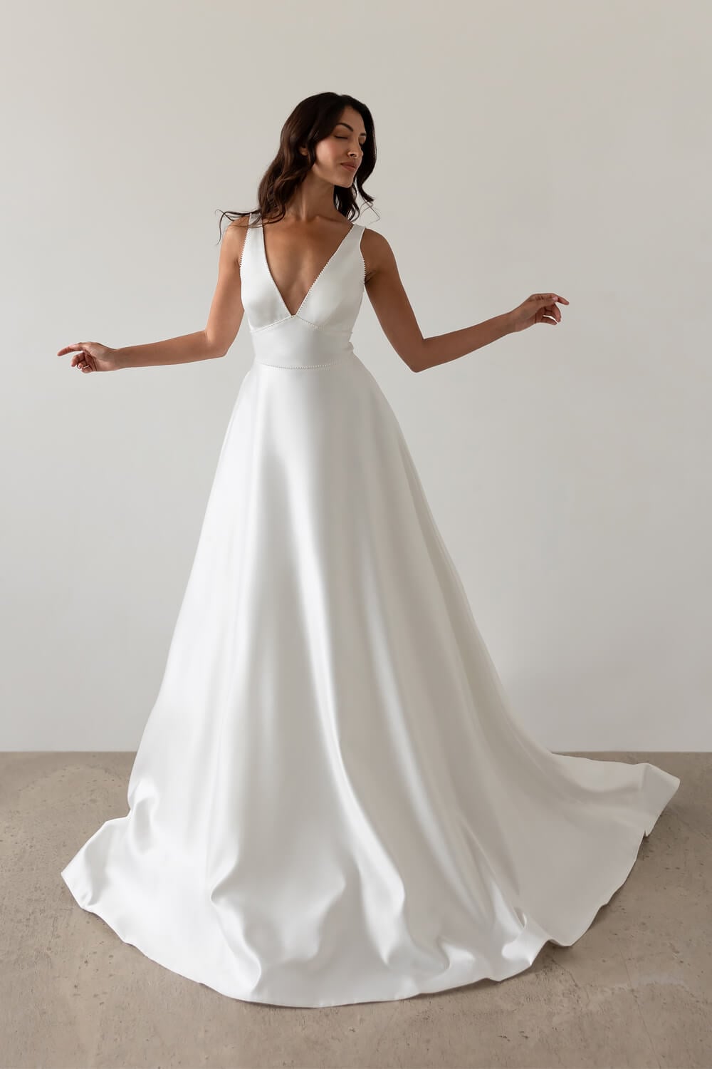 Charlotte simple plain wedding dress Love Spell Design IMG 2297t Love Spell Design