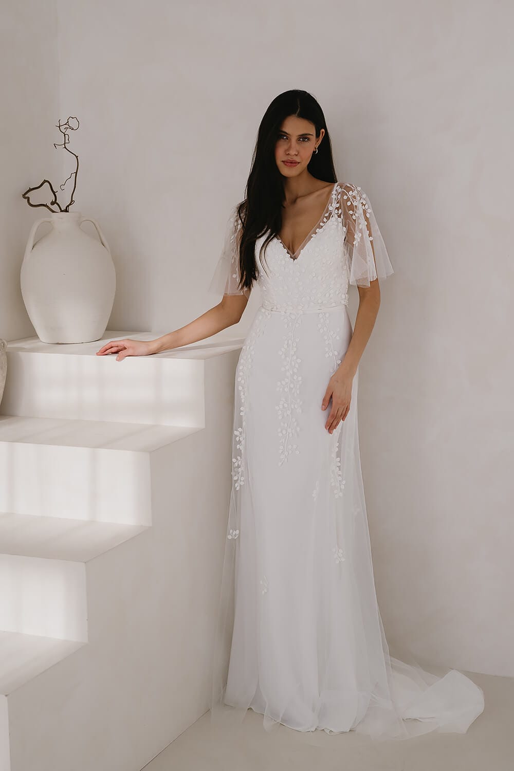 Jill UK30343 4 Boho Wedding Dress With Sleeves Boho Wedding Dress Shops London Love Spell Design
