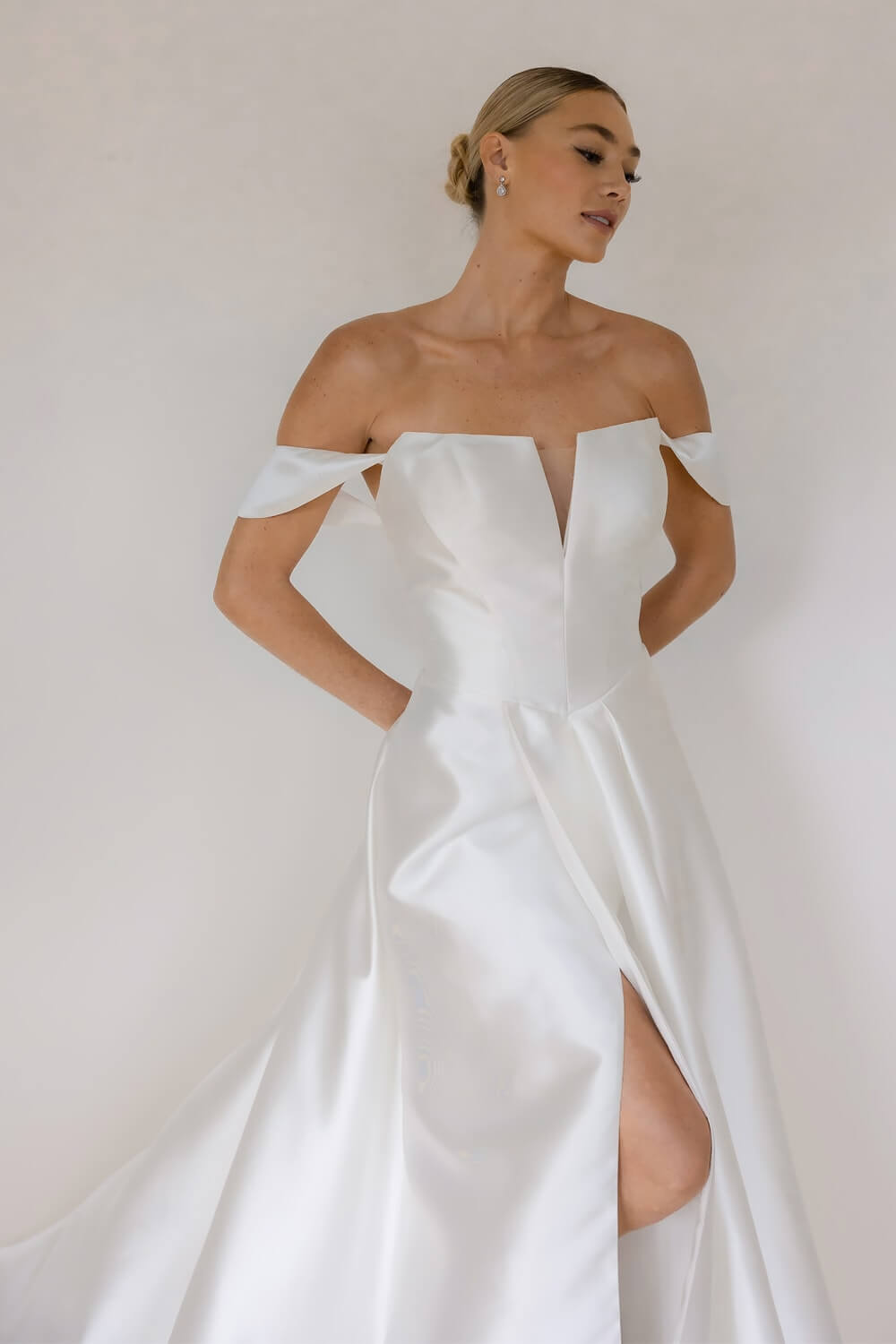 Arabella a-line cap sleeve wedding dress Love Spell Design Arabella Wedding Dress Near Me Wedding Dress Simple Love Spell Design