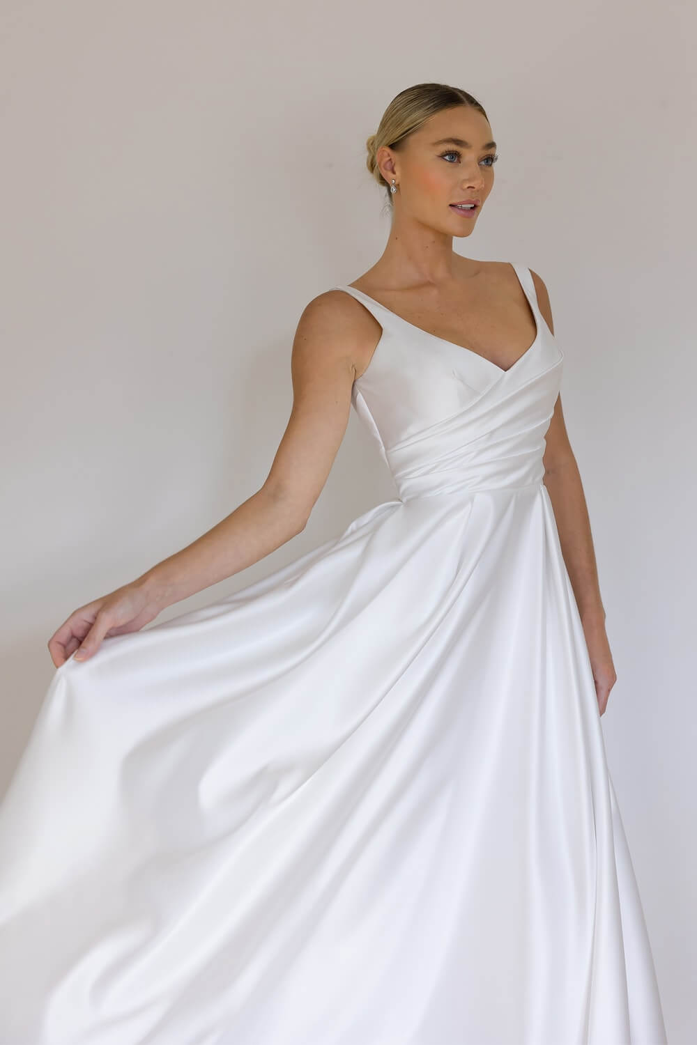 Elanore a-line elegant wedding dress Love Spell Design Elanore Wedding Dress Simple Boho Dress Wedding Love Spell Design