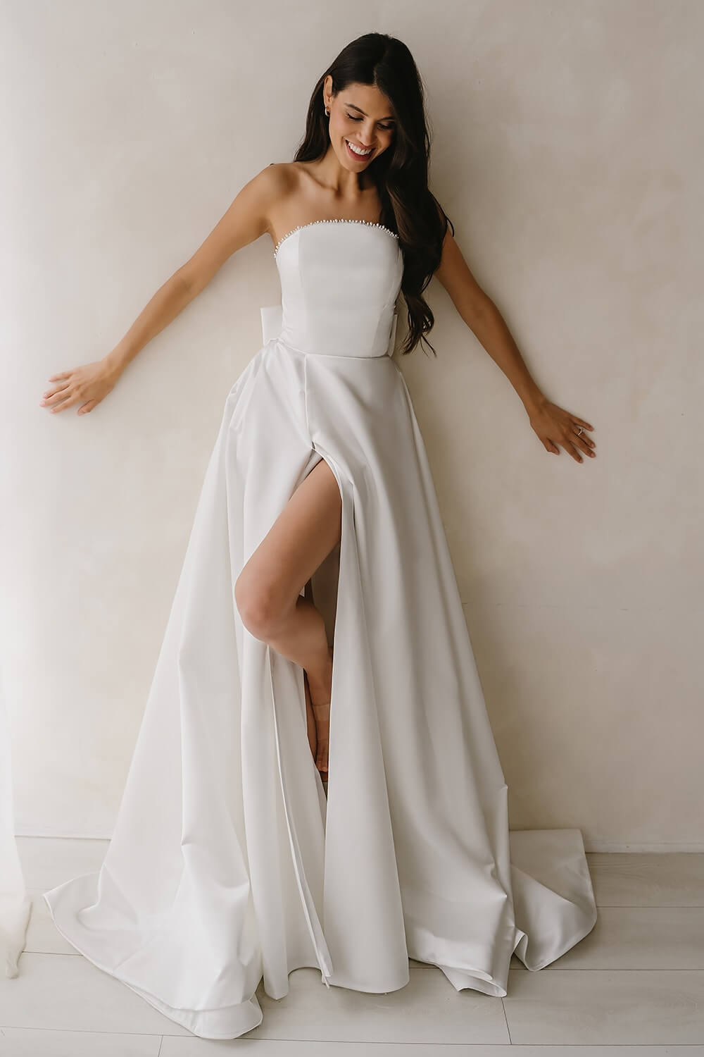 Elisa Satin Wedding Dress with Pockets Love Spell Design Cover photoSatin Wedding Dresses Bridal Dress Shops London Wedding Dresses UK Love Spell Design